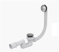 ALCA PLAST Сифон для ванны, комплект, механизм click/clack, с заниженным сливом , металл/металл