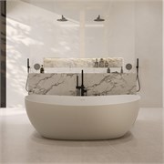 ABBER Ванна из искусственного камня Stein AS9615-1.8 белая матовая AS9615-1.8