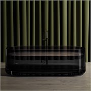 ABBER Прозрачная ванна Kristall AT9708Onyx черная AT9708Onyx