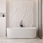 ABBER Ванна из искусственного камня Stein AS9630 белая матовая AS9630