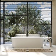 ABBER Ванна из искусственного камня Stein AS9614 белая матовая AS9614