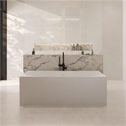 ABBER Ванна из искусственного камня Stein AS9603 белая матовая AS9603