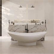 ABBER Ванна из искусственного камня Stein AS9610 белая матовая AS9610