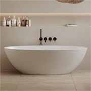 ABBER Ванна из искусственного камня Stein AS9625-1.7 белая матовая AS9625-1.7