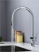 AQUAme AQM9901CR  Cucina  Смеситель для кухни с выдвижным U-образным изливом, хром AQM9901CR