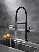 AQUAme AQM9904MB  Cucina Смеситель для кухни с гибким изливом,  черный матовый AQM9904MB