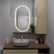 AQUAme AQM9108G 550x1050 Зеркало с подсветкой  и подогревом, универсальный монтаж AQM9108G