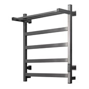 ARINGA Порто полотенцесушитель лесенка электрический с полкой 60*50, оружейная сталь AR03051GS