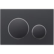 VECONI Кнопка смыва FLUSH V10, FLV10-BC, 240х162х7, пластик, черный матовый кайма - хром глянец FLV10-BC