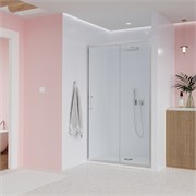 VECONI Душевая дверь Evo 100 CH, 1200x1950, хром, стекло прозрачное E1-CH-120-01-C9