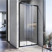 VECONI Душевая дверь раздвижная Vianno VN-28B, 1000x1950, Черный матовый, стекло прозрачное VN28B-100-01-C8