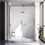 VECONI Душевая дверь раздвижная Vianno VN-75B, 1600x2000, черный матовый, стекло прозрачное VN75B-160-01-C4