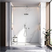 VECONI Душевая дверь раздвижная Vianno VN-75GR, 1700x2000, графит брашинг, стекло прозрачное VN75GR-170-01-C4