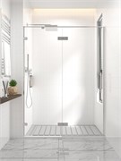 VECONI Душевая дверь распашная  Premium Alassio CH, 1200х2000, хром, стекло прозрачное осветленное AL-120-00-CH-C4