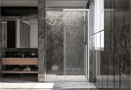 VECONI Душевая дверь Premium Trento PTD-30CH, 1200х2000, хром, стекло прозрачное PTD30-CH-120-01-C4