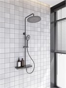 VECONI Душевая стойка ENNA, графит брашинг EN-200-GR-C4