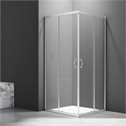 VECONI Душевой угол квадратный, двери раздвижные Rovigo RV-101, 800x800x1900, хром, стекло прозрачное RV101-80-01-C4