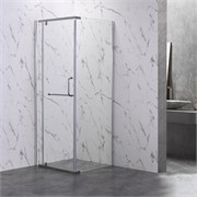 VECONI Душевой угол квадратный, двери распашные Rovigo RV-18, 1000x1000x2000, хром, стекло прозрачное RV18-100-01-C5