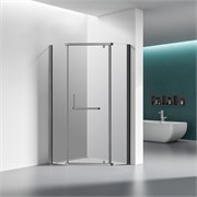 VECONI Душевой угол пятиугольный, двери распашные Rovigo RV-36GR, 1000x1000x1950, брашированный графит, стекло прозрачное RV36GR-100-01-C5