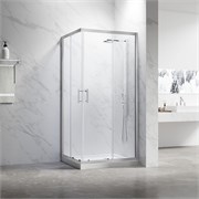 VECONI Душевой угол прямоугольный, двери раздвижные Rovigo RV-27CH, 1200х900х1900, хром, стекло прозрачное RV27CH-12090-01-C8