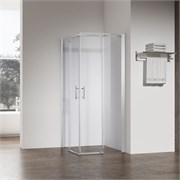 VECONI Душевой угол прямоугольный, двери раздвижные Rovigo RV-50CH, 1200х900х1950, хром, стекло прозрачное RV50CH-12090-01-C8