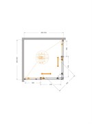 CEZARES Plane Душевой уголок квадратный двери раздвижные размер 90x90 см, профиль - оружейная сталь / стекло - прозрачное PLANE-A-2-90-C-GM