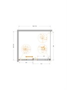 CEZARES Plane Душевой уголок прямоугольный двери раздвижные размер 100x90 см, профиль - хром / стекло - прозрачное PLANE-AH-1-100/90-C-CR