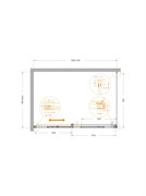 CEZARES Plane Душевой уголок прямоугольный двери раздвижные размер 120x80 см, профиль - оружейная сталь / стекло - прозрачное PLANE-AH-1-120/80-C-GM