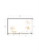 CEZARES Plane Душевой уголок прямоугольный двери раздвижные размер 130x80 см, профиль - сатин / стекло - прозрачное PLANE-AH-1-130/80-C-IN