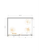 CEZARES Plane Душевой уголок прямоугольный двери раздвижные размер 130x90 см, профиль - оружейная сталь / стекло - прозрачное PLANE-AH-1-130/90-C-GM