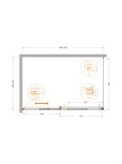 CEZARES Plane Душевой уголок прямоугольный двери раздвижные размер 140x90 см, профиль - хром / стекло - прозрачное PLANE-AH-1-140/90-C-CR