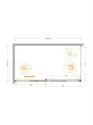 CEZARES Plane Душевой уголок прямоугольный двери раздвижные размер 150x80 см, профиль - оружейная сталь / стекло - прозрачное PLANE-AH-1-150/80-C-GM