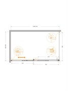 CEZARES Plane Душевой уголок прямоугольный двери раздвижные размер 150x90 см, профиль - сатин / стекло - прозрачное PLANE-AH-1-150/90-C-IN