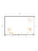 CEZARES Plane Душевой уголок прямоугольный двери раздвижные размер 160x100 см, профиль - хром / стекло - прозрачное PLANE-AH-1-160/100-C-CR