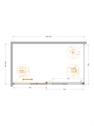 CEZARES Plane Душевой уголок прямоугольный двери раздвижные размер 160x90 см, профиль - оружейная сталь / стекло - прозрачное PLANE-AH-1-160/90-C-GM
