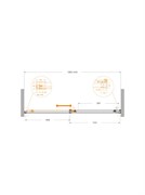 CEZARES Plane Душевая дверь в нишу раздвижная профиль - оружейная сталь / стекло - прозрачное, ширина 140 см PLANE-BF-1-140-C-GM