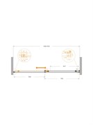 CEZARES Plane Душевая дверь в нишу раздвижная профиль - хром / стекло - прозрачное, ширина 150 см PLANE-BF-1-150-C-CR