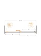 CEZARES Plane Душевая дверь в нишу раздвижная профиль - хром / стекло - прозрачное, ширина 160 см PLANE-BF-1-160-C-CR