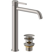 LEMARK Смеситель Beluga LMF-8015B-BN для раковины высокий, никель LMF-8015B-BN