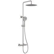 LEMARK Смеситель Beluga LMF-8025B-BN для душа с регулируемой высотой штанги и лейкой верхнего душа «Тропический дождь», никель LMF-8025B-BN