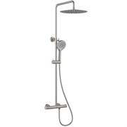 LEMARK Смеситель Beluga LMF-8045B-BN для душа с регулируемой высотой штанги и лейкой верхнего душа «Тропический дождь», термостатический, никель LMF-8045B-BN