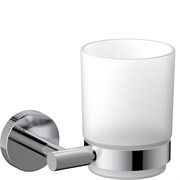 LEMARK Стакан для ванной BELUGA подвесной, сталь, стекло, хром LMA-8035S-C