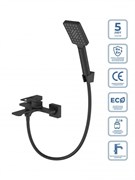 BELBAGNO Luce Смеситель для ванны и душа в комплекте с ручным душем, шлангом и держателем LUC-VASM-NERO LUC-VASM-NERO