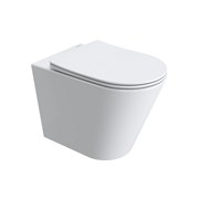 BELBAGNO Flay Унитаз приставной безободковый с сиденьем и смывом TORNADO FLAY-TOR BB1003CB-TOR/SC BB1003CB-TOR/SC