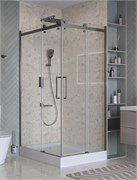 BELBAGNO Marino Душевой уголок прямоугольный размер 120x90 см профиль - оружейная сталь / стекло - прозрачное, двери раздвижные MARINO-2-AH-2-120/90-C-GM