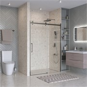 BELBAGNO Marino Душевая дверь в нишу раздвижные ширина 130 см, профиль - оружейная сталь / стекло - прозрачное MARINO-2-BF-1-130-C-GM