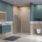 BELBAGNO Soft Close-2 Душевая дверь в нишу раздвижные ширина 160 см, профиль - хром / стекло - прозрачное SOFT_CLOSE-2-BF-1-160-C-Cr