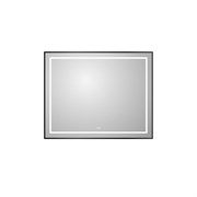 BELBAGNO Kraft Зеркало в алюминиевой раме со встроенным светильником, сенсорным выключателем и подогревом, SPC-KRAFT-1000-800-LED-TCH-WARM-NERO, 1000x32x800 мм SPC-KRAFT-1000-800-LED-TCH-WARM-NERO