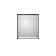 BELBAGNO Kraft Зеркало в алюминиевой раме со встроенным светильником, сенсорным выключателем и подогревом, SPC-KRAFT-700-800-LED-TCH-WARM-NERO,  700x32x900 мм SPC-KRAFT-700-800-LED-TCH-WARM-NERO