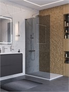 BELBAGNO Uno Душевая перегородка ширина 100 см, профиль - хром / стекло - серое UNO-L-1-TB-100-GR-Cr